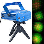 Lunartec Indoor-Laser-Projektor, Sternenmeer-Effekt, Sound-Steuerung, grün/rot Lunartec Innen-Laser-Projektor mit Sternen-Lichteffekt