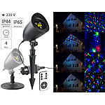 Lunartec RGB-Laserprojektor mit Sternen-Lichteffekt & Fernbedienung, IP65/IP44 Lunartec RGB-Laser-Projektoren mit Sternen-Lichteffekt