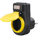 revolt Outdoor-Steckdosenadapter mit Ein/Aus-Schalter, bis 3.680 Watt, IP44 revolt Schaltbare Outdoor-Steckdosen