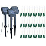 Lunartec Solar-Lichterkette für Außen mit 10 flackernden LED-Kerzen, 3er-Set Lunartec Solar Außen-LED-Weihnachtsbaumkerzen