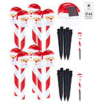 Lunartec Solar-LED-Gartenstecker "Weihnachtsmann", IP44, im 10er-Set Lunartec Solar-LED-Weihnachtsdekos f&uuml;r den Garten