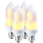 4er-Pack LED-Flammen-Lampe mit realistischem Flackern LED-Flammen-Lampen (E27)