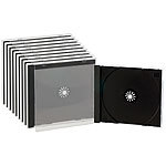 PEARL Doppel-CD-Jewel-Boxen im 10er-Set, schwarzes Tray PEARL CD-Jewel-Case