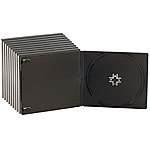 PEARL CD Slim Soft Boxen im 10er-Set, 7 mm, schwarz PEARL CD-Jewel-Case