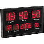 Lunartec Multi-LED-Uhr mit Datum & Temperatur Lunartec