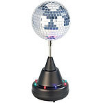 Lunartec Farbwechsel-LED-Discokugel mit Motor und St&auml;nder Lunartec Discokugeln