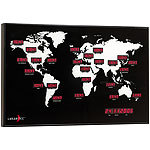 Lunartec Digitale Weltzeit-Uhr mit 24 Weltstädten (Versandrückläufer) Lunartec Große LED-Weltzeit-Wanduhren