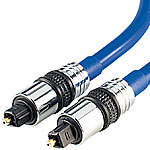 auvisio Optisches Premium-Audio-Kabel TOSLINK Stecker auf Stecker, 2 m auvisio Optische Kabel (Toslink)