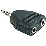 auvisio Stereo-Verteiler 3,5-mm-Klinken-Stecker auf 2x 3,5-mm-Klinken-Buchse auvisio Stereo-Klinken-Verteiler