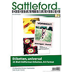 Sattleford 25 Etiketten A4 210x297 mm für Laser/Inkjet Sattleford