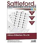 Sattleford 2400 Adress-Etiketten 70x36 mm Universal für Laser/Inkjet Sattleford Drucker-Etiketten
