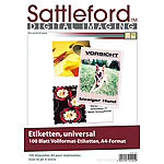 Sattleford 100 Etiketten A4 210x297 mm für Laser/Inkjet Sattleford