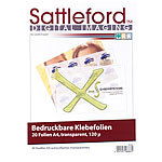 Sattleford 20 Klebefolien A4 transparent für Inkjet Sattleford Bedruckbare Klebefolien