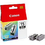 CANON Original Tintenpatrone BCI-15BK, 2x black CANON Original-Canon-Druckerpatronen