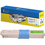 iColor Kompatible Toner-Kartusche für OKI 46508711, cyan (blau) iColor Rebuilt-Toner-Cartridges für OKI-Laserdrucker