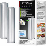 CASO DESIGN 2 Profi-Folienrollen, 30x600 cm, für Balken-Vakuumierer, inkl. Sticker CASO DESIGN Folienschläuche für Balken-Vakuumierer