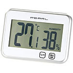 PEARL Digitales Thermometer & Hygrometer mit Minimum / Maximum, 2er-Set PEARL Digitale Thermometer/Hygrometer