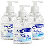 dulgon 3er-Set antibakterielle Handgels "Pure" im Pumpspender, je 300 ml dulgon Hand-Desinfektions-Gels
