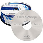MediaRange Blue-ray-Rohlinge BD-R 25 GB 6x, 25er-Spindel MediaRange