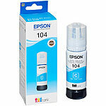 Epson Original-Nachfüll-Tinte C13T00P240, cyan (blau), 104-Serie, 65 ml Epson Original-Epson-Nachfülltinten