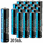 PEARL Super-Alkaline-Batterien Typ AAA / Micro, 1,5 Volt, 20 Stück PEARL Alkaline-Batterien Micro (AAA)