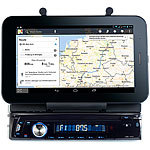 Creasono Autoradio CAS-4500tab mit Bluetooth & Tablet-Halterung bis 17,8cm / 7" Creasono Bluetooth-Autoradios (1-DIN)