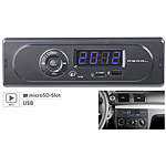 PEARL MP3-Autoradio CAS-300 mit Wiedergabe von USB & microSD, 2x 7 W PEARL MP3-Autoradios (1-DIN)