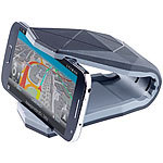 PEARL Universelle Kfz-Smartphone-Halterung mit Klammer, bis 15,2 cm (6") PEARL iPhone-, Smartphone- & Handy-Halterungen fürs Kfz-Armaturenbrett