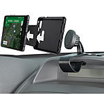 Lescars Universal-Smartphone-Magnet-Halterung fürs Armaturenbrett, 360°-Gelenk Lescars Universal Auto-Magnet-Halterungen