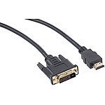 auvisio Adapterkabel HDMI auf DVI-D Dual-Link, schwarz, 5 m auvisio HDMI-DVI-Adapterkabel