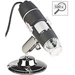 Somikon Digitales USB-Mikroskop mit Kamera & Ständer, 1.600-fache Vergrößerung Somikon