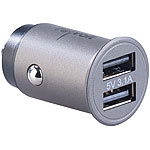 revolt Mini-Kfz-USB-Ladegerät mit 2 Ports, für 12/24 V, 3,1 A, 15,5 W, Alu revolt Kfz-USB-Netzteile für 12/24-Volt-Anschluss