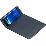 Callstel Mauspad mit Induktions-Ladestation für Qi-kompatible Smartphones, 5 W Callstel Mauspads und Qi-kompatible Induktions-Ladegeräte