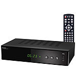 auvisio 3in1-Digital-Receiver für DVB-C, DVB-T2 & Webradio, Mediaplayer, H.265 auvisio Digital-Receiver für DVB-C, DVB-T2 & Webradio