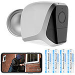 VisorTech Full-HD-IP-Überwachungskamera mit App und 8 Akkus, IP 65 VisorTech Batteriebetriebene IP-Full-HD-Überwachungskameras mit App