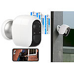 VisorTech IP-Überwachungskamera mit 4 Akkus, Full HD, WLAN & App, IP54 VisorTech Akkubetriebene IP-Full-HD-Überwachungskameras mit Apps