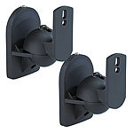 auvisio Kompakt-Halterung für Satelliten-Lautsprecher im 2er-Pack auvisio Wandhalterungen für Lautsprecher Boxen