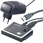 Xystec USB-3.0-Festplatten-Adapter mit Klon-Funktion, für HDD & SSD mit SATA Xystec SATA-Festplatten-Adapter mit Klon-Funktion