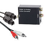 auvisio Audio-Konverter Digital (Toslink/Koaxial) zu Analog (Cinch) mit Kabel auvisio