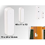 VisorTech Extraschmaler Funk-Tür- & Fenster-Sensor für XMD-4400.pro/-5400.wifi VisorTech GSM-Funk-Alarmanlagen