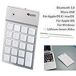 GeneralKeys Nummernblock mit Bluetooth, 19 beleuchteten Tasten, für Mac, PC & Co. GeneralKeys Ziffernblöcke mit Bluetooth, für macOS und Windows