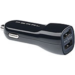Lescars Kfz-USB-Ladegerät mit Standortmarker, Bluetooth, 12/24V, 2x USB, 2,1 A Lescars 