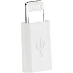 revolt Adapter Micro-USB auf 8-Pin, zum Laden von iPhone 5/6/7/8/10 u.v.m. revolt Lightning auf Micro-USB-Adapter