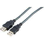 PConKey 4er-Set USB 2.0 High-Speed Verlängerungskabel 1,8 m schwarz PConKey USB Verlängerungskabel
