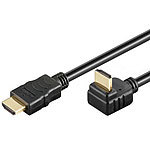 auvisio HDMI-Kabel, vergoldeter Stecker, 90° gewinkelt, 2 m auvisio 