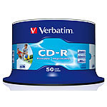 Verbatim CD-R 700MB Super AZO WIDE-Printable, 2x50er-Spindel Verbatim CD-Rohlinge