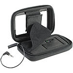 auvisio Wasserfestes 2in1-Sound-Bag mit Lautsprecher für kleine Smartphones auvisio