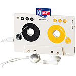 auvisio MP3-Player für Kassettenautoradio, Kassettenadapter mit Fernbedienung auvisio KFZ-Kassettenadapter