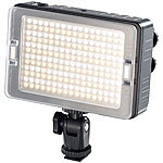 Somikon Foto- und Videoleuchte FVL-720.d mit 204 LEDs, 3.200 - 5.500 K Somikon