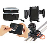Lescars Universal-Fahrrad-Halterungs-Set f&uuml;r Navi, Smartphone und Handy Lescars Navi Fahrrad-Zubeh&ouml;r-Sets